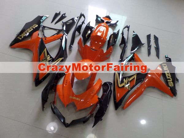 

new style abs motorcycle fairings kits fit for suzuki gsxr600 gsxr750 k8 2008 2009 2010 08 09 10 bodywork set custom fairing orange cool