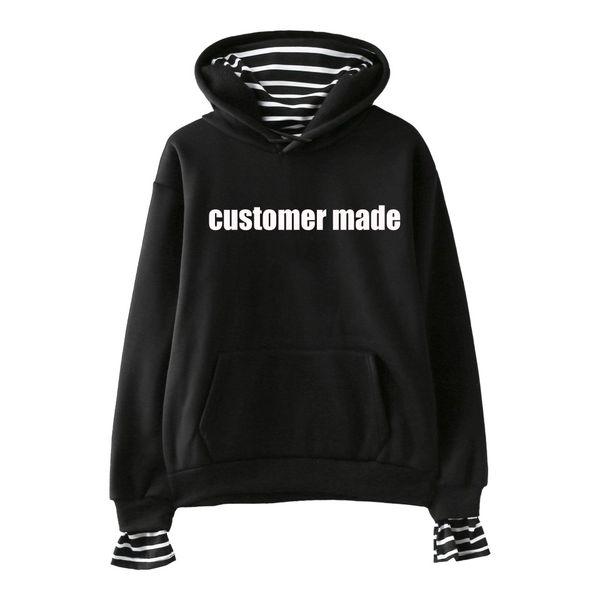

women hoodie customize made 5450-wy14, Black