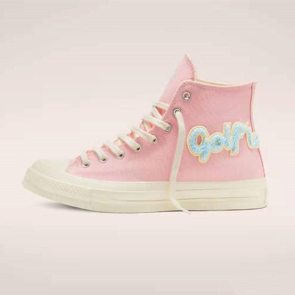 

new classic golf le fleur x chuck 70 chenille mens womens star skateborad shoes fashion glf 1970 high pink canvas sneakers, Black;grey