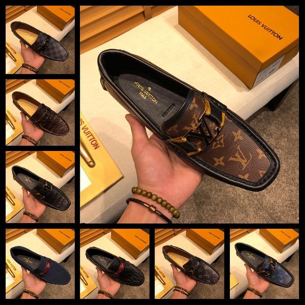 

19ff brand мужской обуви geunine кожа бизнес офис shoes большого размер мода италия luxury бездельники 2020 новой повседневная обувь горячие, Black