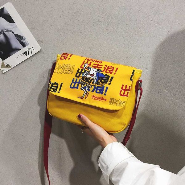 

women handbags shoulder bags 2019 new fashion female cartoon embroidery students school bags messenger crossbody