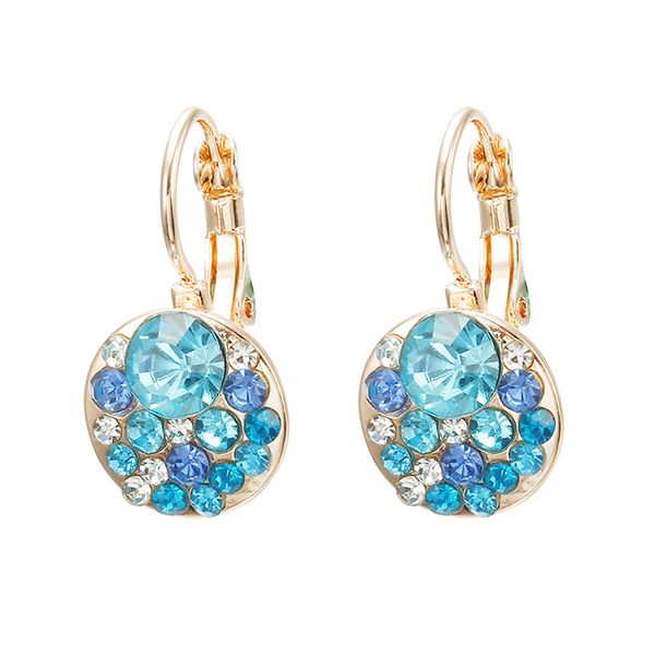 

rose gold silver fine cz zircon hoop earrings for women fashion wedding jewelry earring 4 colors oorbellen, Golden