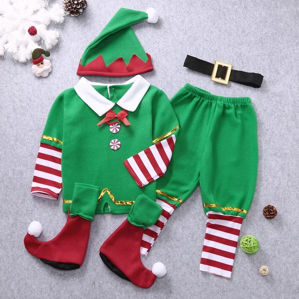 

christmas clothes set baby girls clothes set infant kids baby boys girls party t shirt christmas xmas costume cosplay ropa nina, White