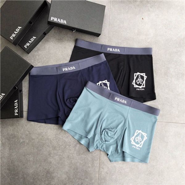 

with box]brand panties luxury knickers breathable men underwears soft mens boxers brief letter underpants for mens shorts boxer a02, Black;white