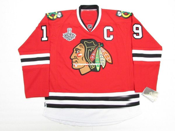 

custom jonathan toews chicago blackhawks home 2013 stanley cup final jersey stitch add any number any name mens hockey jersey xs-6xl, Black;red