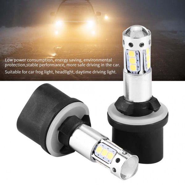 

car light 2x 880 6000k super white 80w led headlight bulbs kit fog car driving light auto accessories