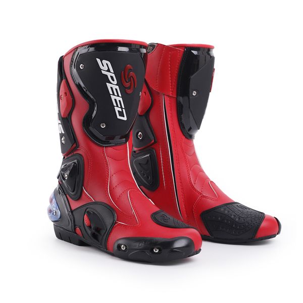 

motorcycle boots men's speed racing dirt bike boots knee-high microfiber leather