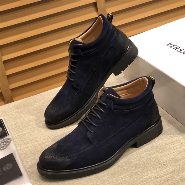 

fast delivery mens design shoes fashionable classic retro suede shoes everyday wild fashion shoes loafers 39-45, Black