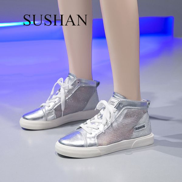

summer women shoes casual cutouts lace canvas shoes hollow floral breathable platform flat shoe white lace up 2019, Black