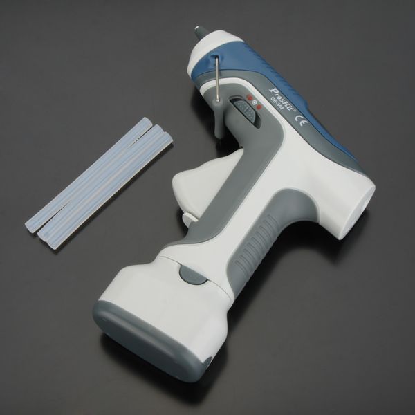 

pro'skit gk-368 7w 6v melt glue gun battery cordless glue gun+ 3pcs 7mm sticks led lighting for diy model living craft