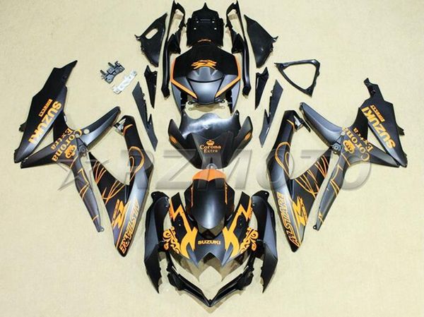 

injection mold new abs motorcycle fairings kit fit for suzuki gsx-r600 gsx-r750 600 750 k8 2008 2009 2010 08 09 10 orange black matte