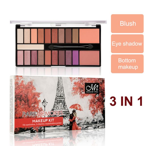 

3 in 1 makeups kit 18 colors eyeshadow 2 blush 1 eyeshadow primer oa66