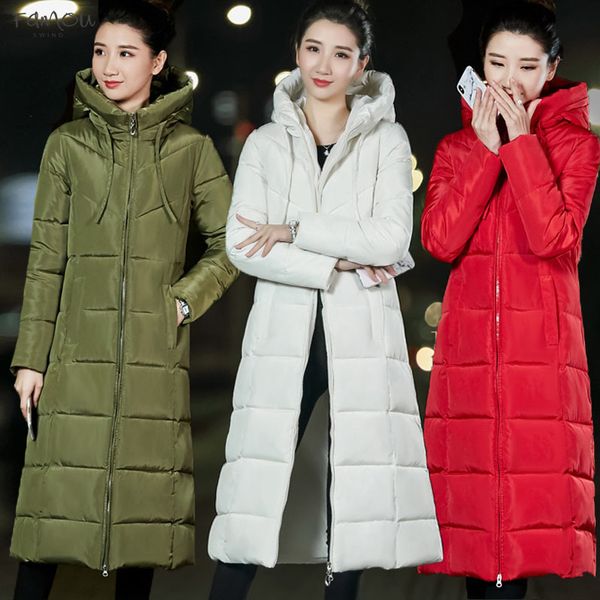 

S-6Xl Summer Women Plus Size Fashion Cotton Female Jacket Hoodie Long Parkas Warm Jackets Down Winter Coat Clothes