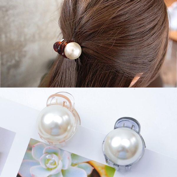 

клипы корейский big pearl волос коготь волос mini barrettes аксессуары для волос хвостик кольца шпильки девушки подарка детей простые моды j, Black