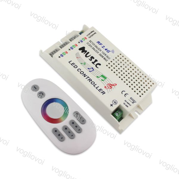 

music voice sensor 2.4g rf 3 channels ir remote rgb controller sound sensitive for 5050 3528 led strip light lamp eub