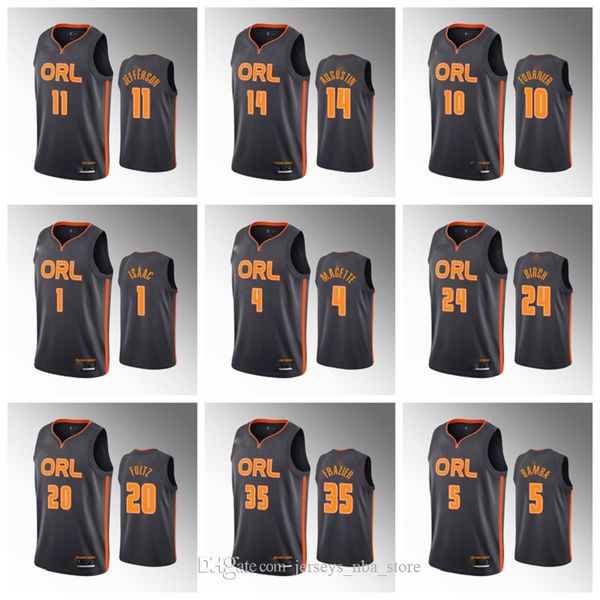 

2020 orlando magic men aaron gordon black basketball jersey evan fournier nikola vucevic jonathan isaac markelle fultz frazier, Black;red