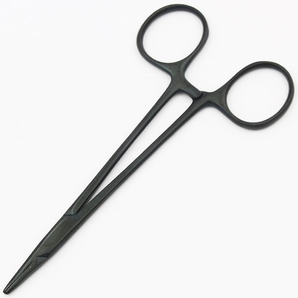 

stainless steel 12.5cm porcelain blackdouble eyelid needle holders mosquito forceps with tooth for cosmetic instrument,beauty product