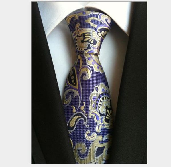 

fourth cashew flower polyester trendy men's suit and tie, Blue;purple