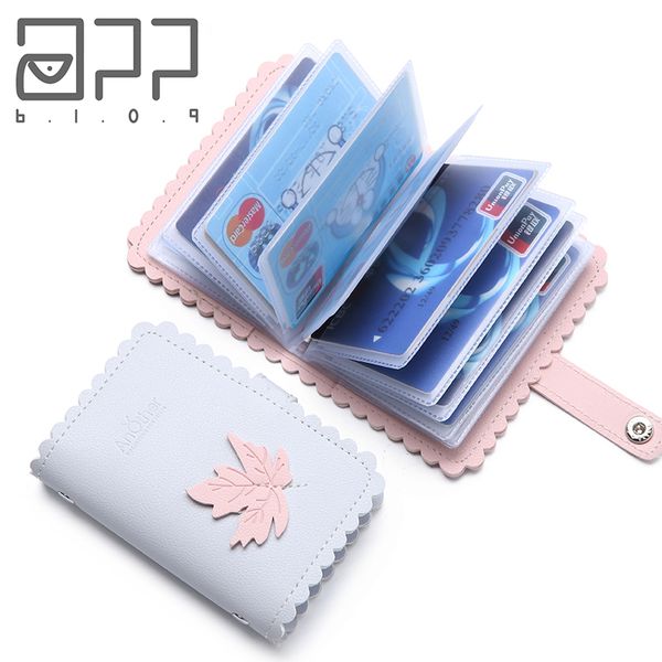 

app blog elegant leave function 24 bits card case business card holder women credit passport id passport cover bag wallet, Brown;gray