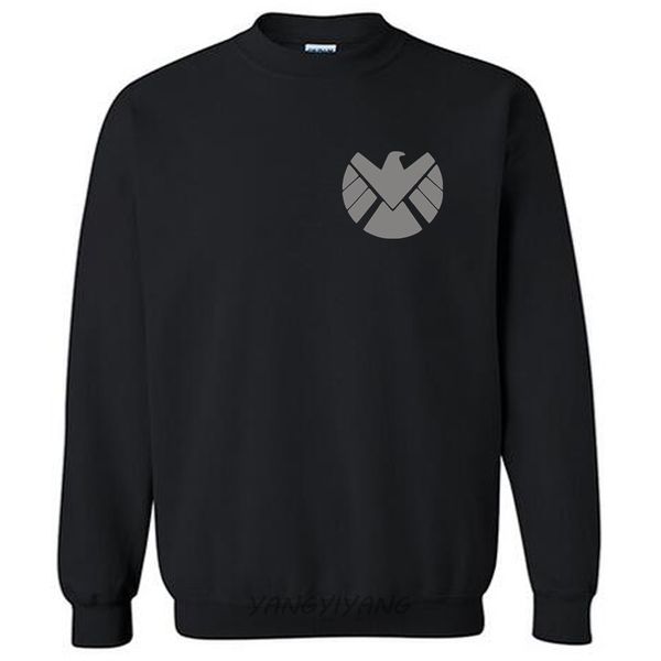 

marvel agents of s.h.i.e..d. shield sweatshirt o-neck cotton hoody autumn hoodies new, Black