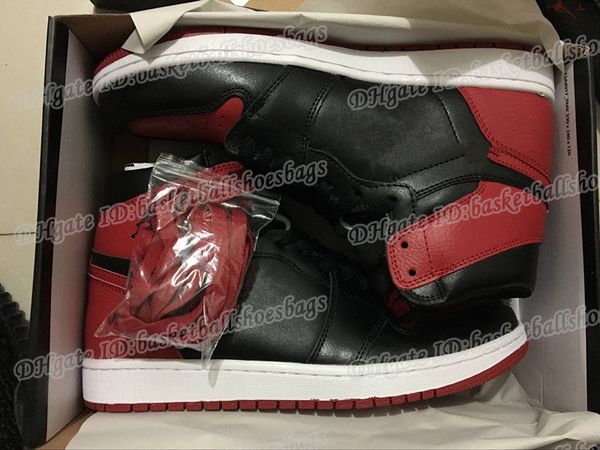 

high og wholesale 1 bred black red white men basketball shoes 1s women sports outdoor fashion trainers sneakers with box size 36-47
