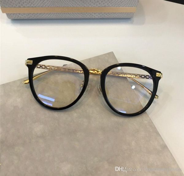 

new fashion women designer optical glasses 220f-s metal and plank frame summer simple style clear lens eyewear come with case, White;black