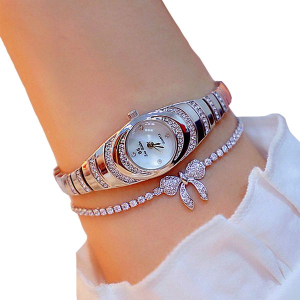 

selling fashion creative small dial bracelet watch 30 meters waterproof stainless steel band quartz watch women's watches, Slivery;brown