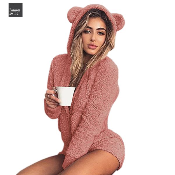 

женское осеннее rompers sexy lady повседневного cute главного твердая полиэстер служба зима игровой одежда с длинным рукавом с капюшоном ком, Black;white