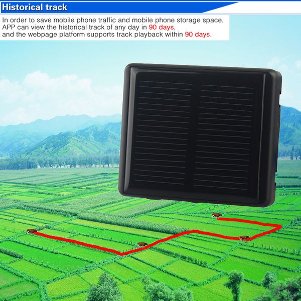 

multi-function rf-v26 solar wifi cattle cow sheep horse camel gps tracker locator sos alarm anti-remove alarm voice monitoring