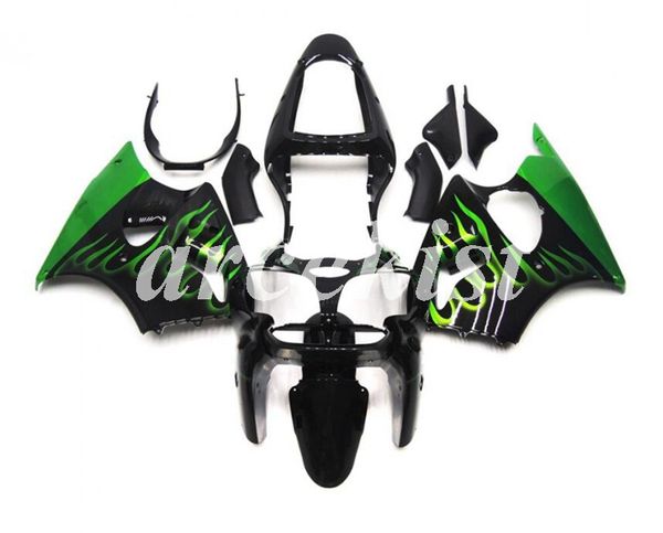 

мотоцикл нового abs инъекция полных обтекатели комплекты fit для kawasaki ninja zx-6r 2000 2001 2002 636 zx6r кузовостроение набор зеленый п