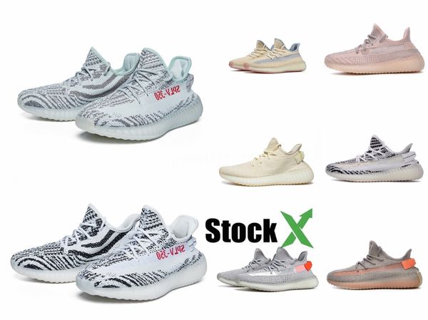 

2020 new yeehu yecheil black static reflective kanye west running shoes gid glow true form clay butter men sneakers one #dss535