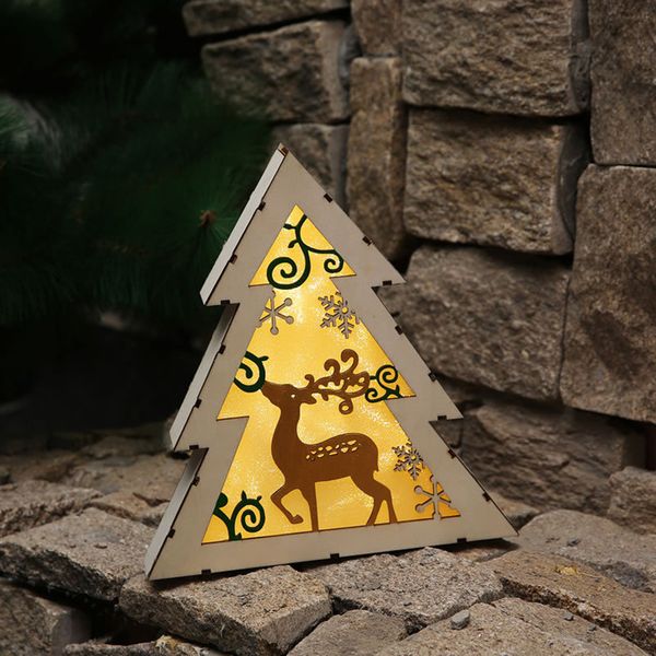 

new year christmas decorations for home christmas led lights wooden house ornaments holiday room decoration xmas lamp 2019 year