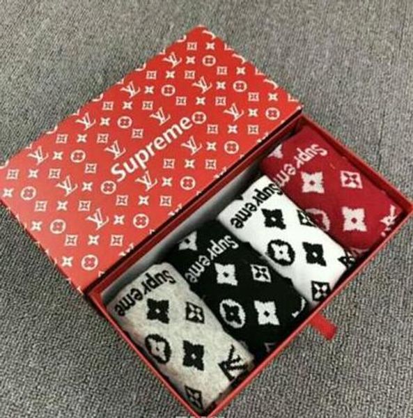 

new arrival embroidery mens socks antibacterial deodorant cotton fashion printing socks sport socks with box 4pairs/8pcs, Pink;yellow