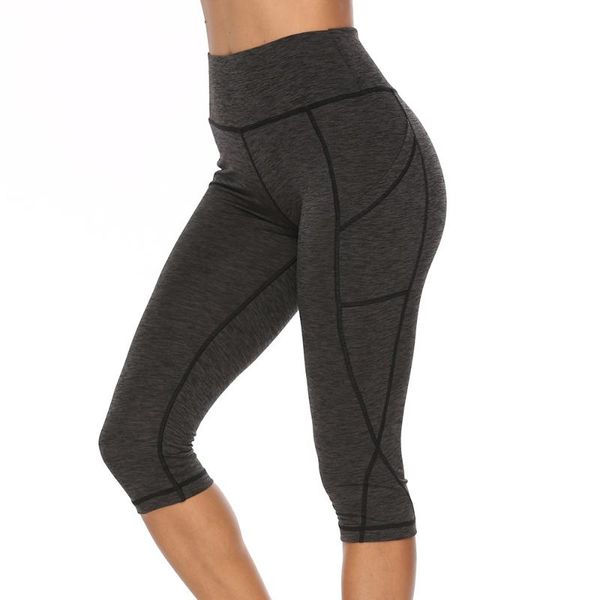 

women pringting flower fitness leggings high waist workout gym pants push up yoga leggings knee length running sport pants, White;red