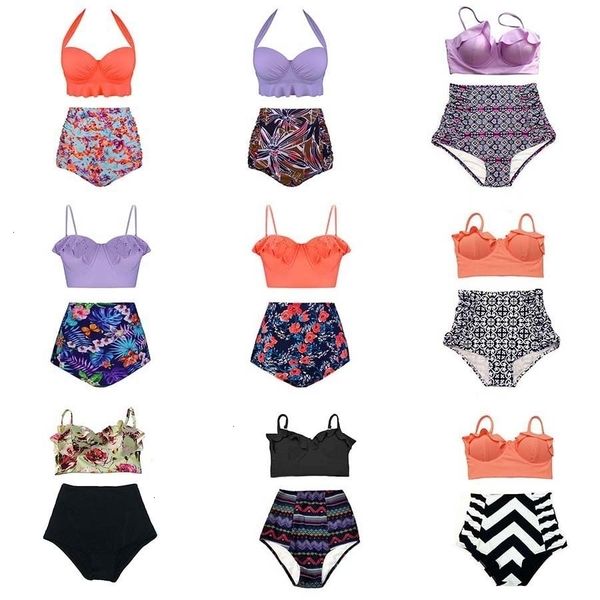 

plus size women swimwear bikini high waist 2019 new bikinis swimsuit bathing suit plus size swimwear bikini vintage bikinis beach xxl, White;black