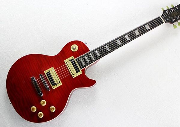 

бесплатная доставка бордовый-красный корпус гитары electric с flame maple шпон, палисандр накладка, предложение индивидуальные