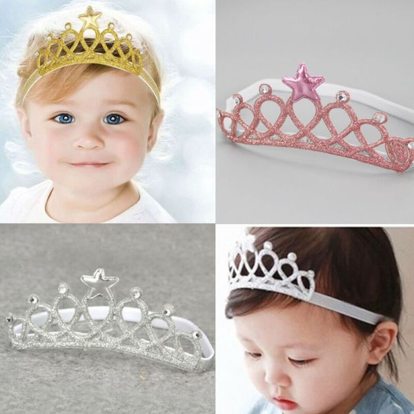 

pudcoco sweet girls kids children wedding bridal bridesmaid princess prom bling hair crown headband tiara birthday p new, Slivery;white