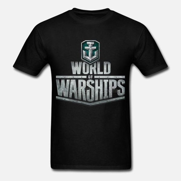 

jxk men''s world of warships logo t-shirt s colorname short sleeve, White;black
