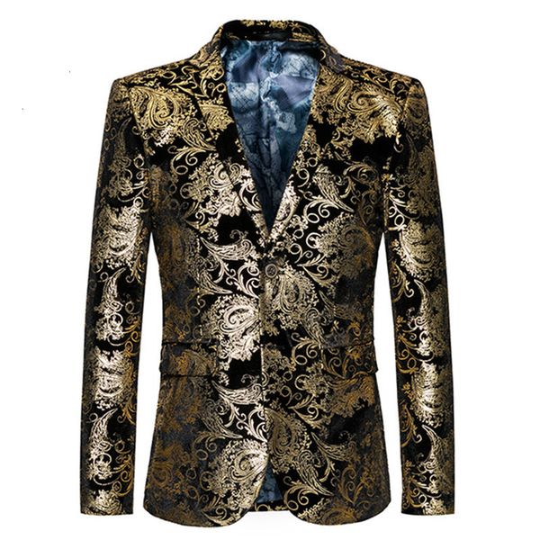 

mannen bloemen casual slim blazers 2019 nieuwe collectie fashion party enkele breasted mannelijke pak jas plus size m-6xl, White;black