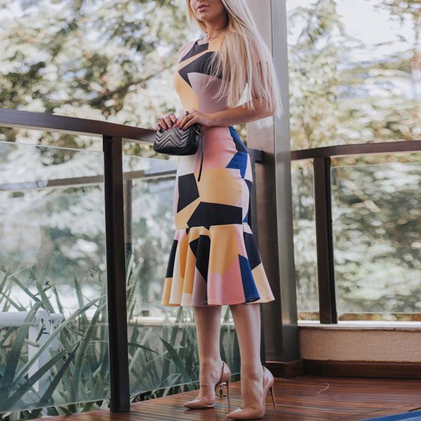 

summer dress 2019 sleeveless retro tunic print floral vintage elegant party dresses midi dresses for women, Black;gray