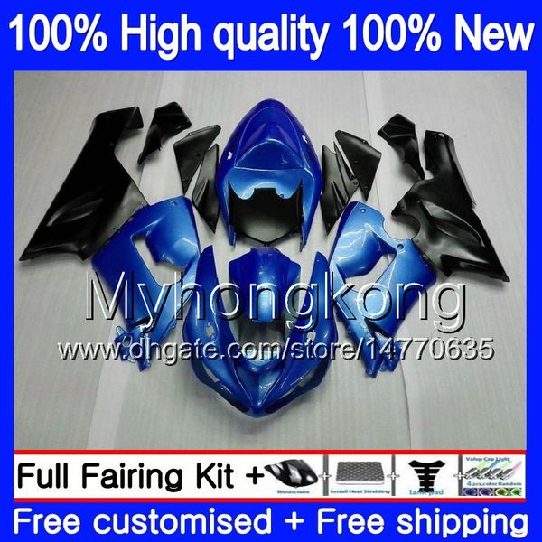 Кузов для KAWASAKI ZX-600 ZX 6R 600CC 6 R ZX636 2005 2006 Nice Pearl blue 210MY.15 ZX-636 600 CC ZX6R 05 06 ZX600 ZX 636 ZX-6R 05 06 обтекатель