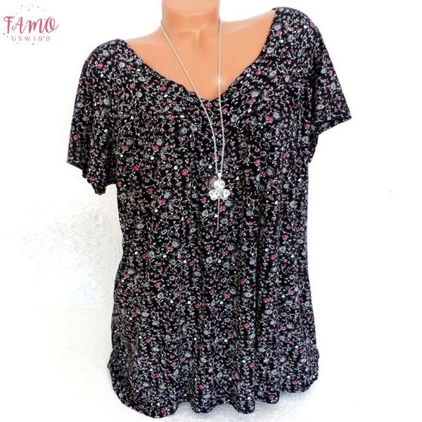 

блузы женщины плюс размер короткими рукавами v шеи печати рубашка женщины блуза пуловер аппликация топы blusa mujer блузка et chemisier femm, White