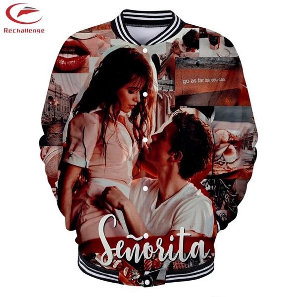 

men's jackets shawn mendes senorita baseball jacket 3d casual trend 2021 fashion hip hop, Black;brown