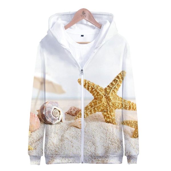 

beach coconut tree hoodies sweatshirts men women hooded ocean sky beautiful seaside view zipper hoodie men's jacker 3d coats, Black