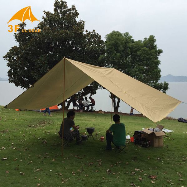 

anti uv 3f ul gear 4*3m 210t with silver coating outdoor large tarp shelter beach awning