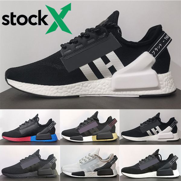 

wholesale nmd r1 v2 stock x men women running shoes og core black white gold outdoor mens trainers sports sneakers size 36-45