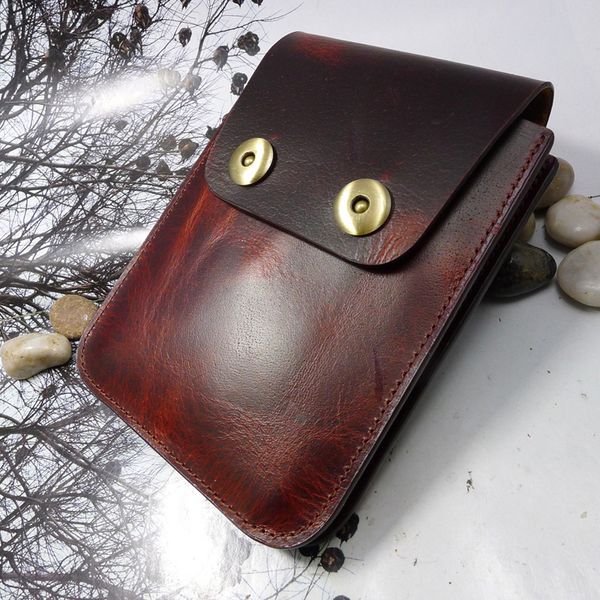 

multifunctional genuine leather passport case driver's license case card & id holder key pack belt bag waist pack wwd-hz