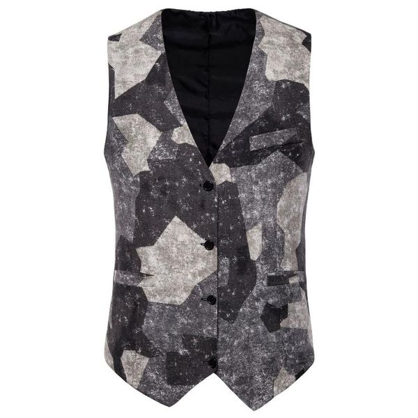 

2019 season man popular shivering self-cultivation leisure time suit vest, Black;white