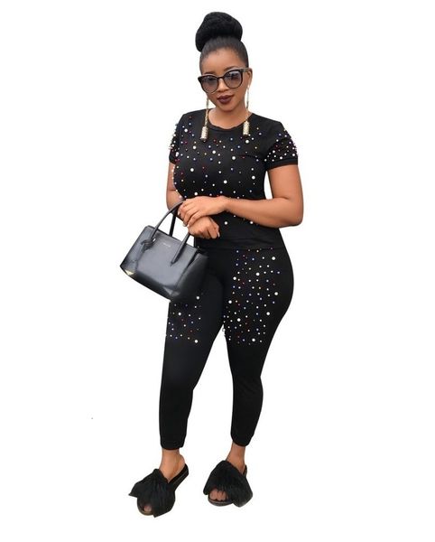 

color pearls winter overalls autumn shorts sleeve pant tracksuit fashion women set two pieces jumpsuit casual s685, Gray