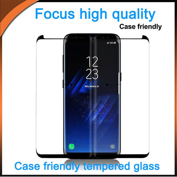 

Ca e friendly 3d curved tempered gla creen protector for am ung note9 9 plu 8 7 edge